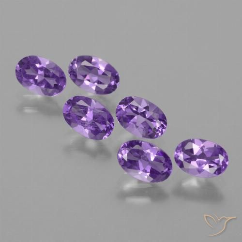 2.41ctw Natural Violeta medio Amatista, Ovalada, VVS-VS