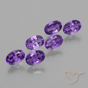 Gemas de amatista violeta medio natural de 2,43 ct, corte óvalo, VVS-VS