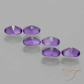 Gemas de amatista violeta medio natural de 2,43 ct, corte óvalo, VVS-VS