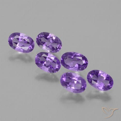 2.50ctw Natural Violeta medio Amatista, Ovalada, VVS-VS