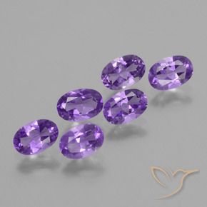 Gemas de Amatista Violeta medio natural de 2.50 ct, Ovalada, VVS-VS