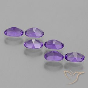 Gemas de Amatista Violeta medio natural de 2.50 ct, Ovalada, VVS-VS