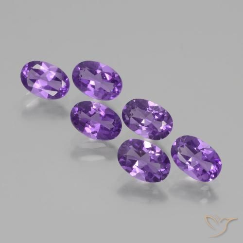 2.56ctw Natural Violeta intenso Amatista, Ovalada, VVS-VS
