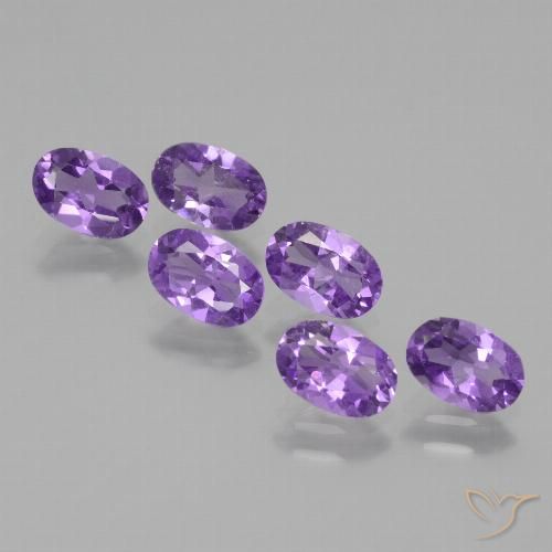 2.50ctw Natural Violeta vívido Amatista, Ovalada, VVS-VS