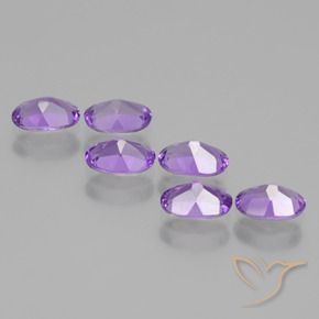 Gemas de Amatista Violeta vívido natural de 2.50 ct, Ovalada, VVS-VS