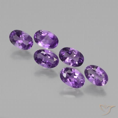 2.54ctw Natural Violeta medio Amatista, Ovalada, VVS-VS