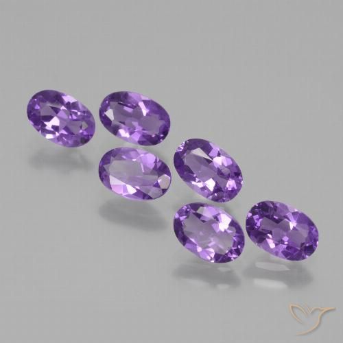 2.48ctw Natural Violeta medio Amatista, Ovalada, VVS-VS