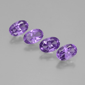 Gemas de amatista violeta natural de 1,60 ct, corte óvalo, VS