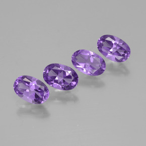 Gemas de amatista violeta natural de 1,60 ct, corte óvalo, VS