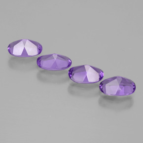 Gemas de amatista violeta natural de 1,60 ct, corte óvalo, VS