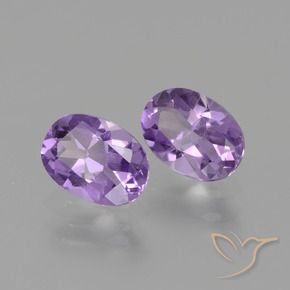 Gemas de Amatista Violeta oscuro natural de 1.38 ct, Ovalada, VVS-VS