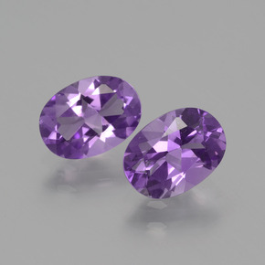 Gemas de Amatista Violeta natural de 1.33 ct, Corte Óvalo, VVS-VS
