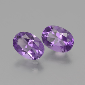 Gemas de Amatista Violeta natural de 1.33 ct, Corte Óvalo, VVS-VS