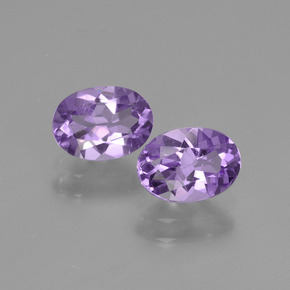 Gemas de Amatista Violeta medio natural de 1.50 ct, Corte Óvalo, VVS-VS