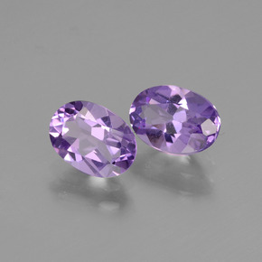 Gemas de Amatista Violeta medio natural de 1.50 ct, Corte Óvalo, VVS-VS