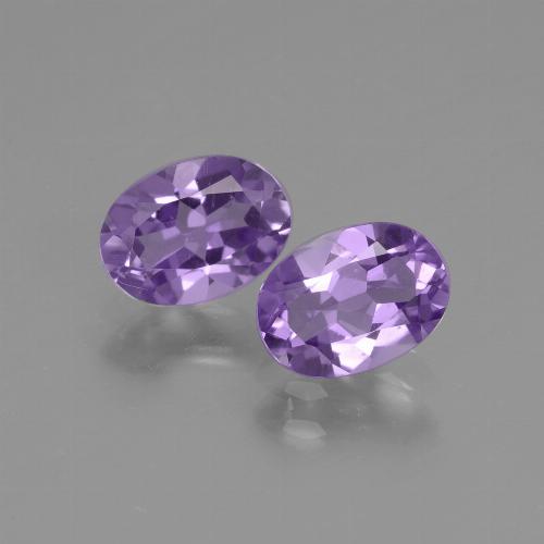 Gemas de amatista violeta medio natural de 1,45 ct, corte óvalo, VVS-VS