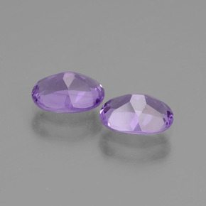 Gemas de amatista violeta medio natural de 1,45 ct, corte óvalo, VVS-VS