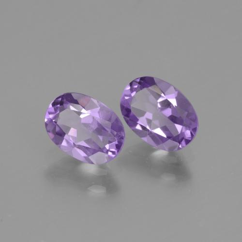 Gemas de amatista violeta medio natural de 1,42 ct, corte óvalo, VVS-VS