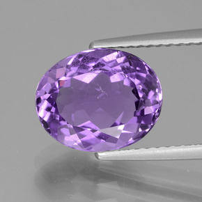 Amatista Violeta natural de 3.14 ct, Corte Óvalo, VS-SI