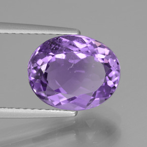 Amatista Violeta natural de 3.14 ct, Corte Óvalo, VS-SI