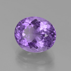 Amatista violeta natural de 5,18 ct, corte óvalo, VS