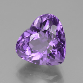 Amatista violeta natural de 4,47 ct, forma de corazón, VVS-VS