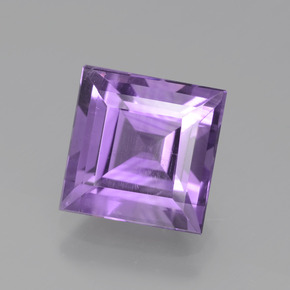 Amatista Violeta natural de 3.27 ct, Cuadrado, VS