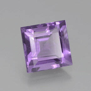 Amatista Violeta natural de 3.27 ct, Cuadrado, VS