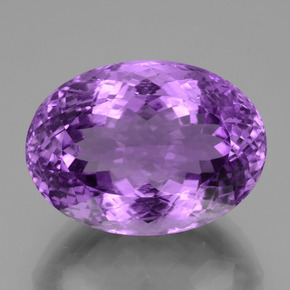 Amatista violeta natural de 31,57 ct, corte óvalo, VVS-VS