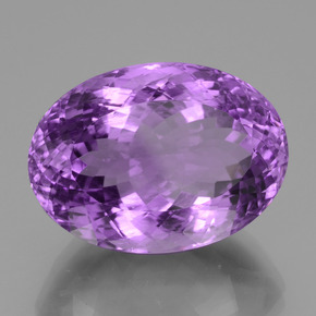 Amatista violeta natural de 31,57 ct, corte óvalo, VVS-VS