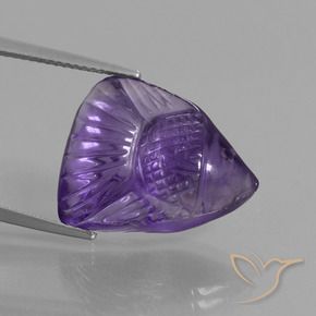 Amatista Violeta medio natural de 11.97 ct, Elegante, Transparente