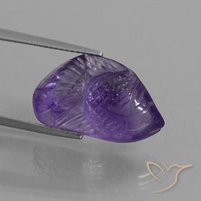 Amatista Violeta medio natural de 10.58 ct, Elegante, Transparente