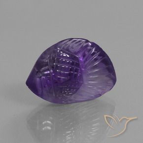 Amatista Violeta medio natural de 12.56 ct, Elegante, Transparente