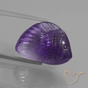 Amatista Violeta medio natural de 12.56 ct, Elegante, Transparente