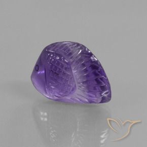 Amatista Violeta medio natural de 15.38 ct, Elegante, Transparente