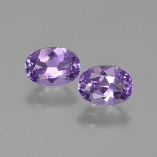 Gemas de Amatista Violeta medio natural de 1.43 ct, Corte Óvalo, VVS-VS