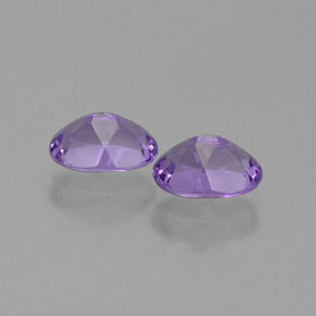 Gemas de Amatista Violeta medio natural de 1.43 ct, Corte Óvalo, VVS-VS