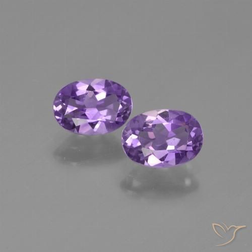 1.43ctw Natural Tono violeta intenso Amatista, Ovalada, VVS-VS