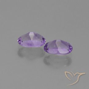 Gemas de Amatista Tono violeta intenso natural de 1.43 ct, Ovalada, VVS-VS