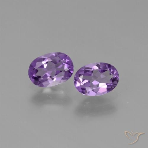 1.36ctw Natural Violeta medio Amatista, Ovalada, VVS-VS