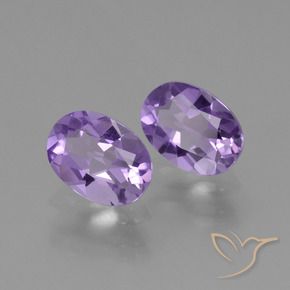 Gemas de amatista violeta natural de 1,43 ct, corte óvalo, VVS-VS