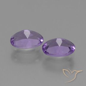 Gemas de amatista violeta natural de 1,43 ct, corte óvalo, VVS-VS
