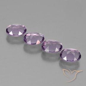 Gemas de Amatista Violeta púrpura claro medio natural de 2.38 ct, Ovalada, VS