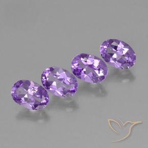 Gemas de Amatista Violeta vívido natural de 2.80 ct, Ovalada, VS