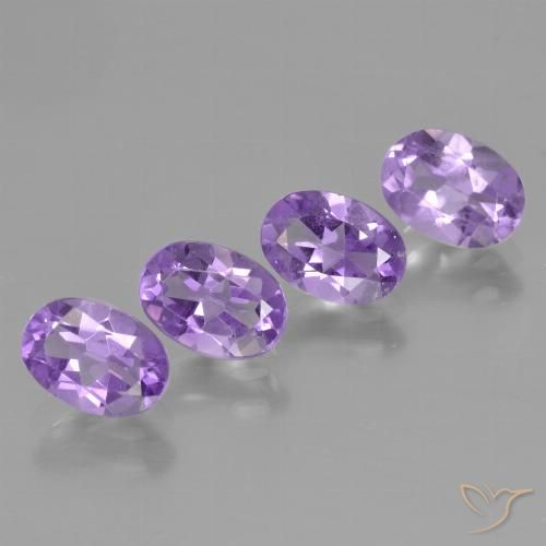 2.85ctw Natural Violeta oscuro Amatista, Ovalada, VS