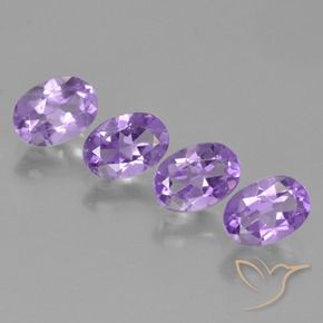 Gemas de Amatista Violeta oscuro natural de 2.85 ct, Ovalada, VS