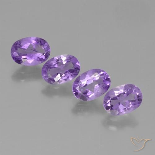 2.80ctw Natural Violeta medio Amatista, Ovalada, VS
