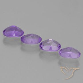 Gemas de Amatista Violeta medio natural de 2.80 ct, Ovalada, VS