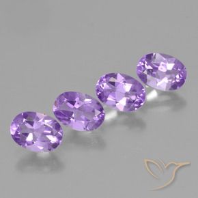 Gemas de Amatista Violeta iris intenso natural de 2.91 ct, Ovalada, VS