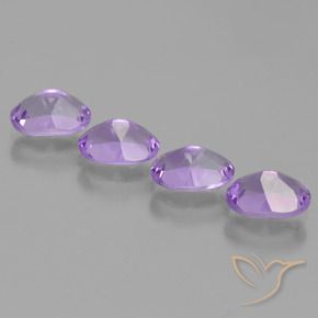Gemas de Amatista Violeta iris intenso natural de 2.91 ct, Ovalada, VS